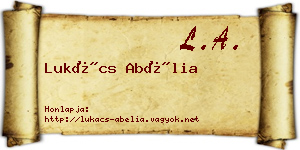 Lukács Abélia névjegykártya